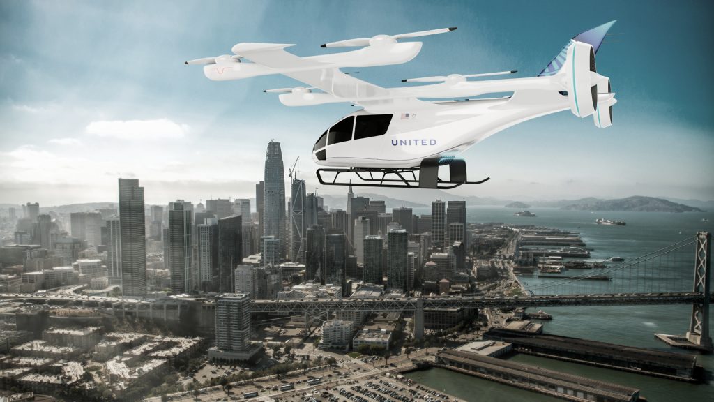 Eve e United Airlines vão oferecer voos elétricos de eVTOL em São Francisco