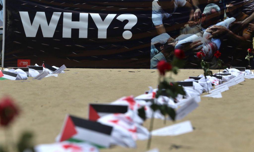 Rio de Paz protesta contra a morte de crianças palestinas em Gaza