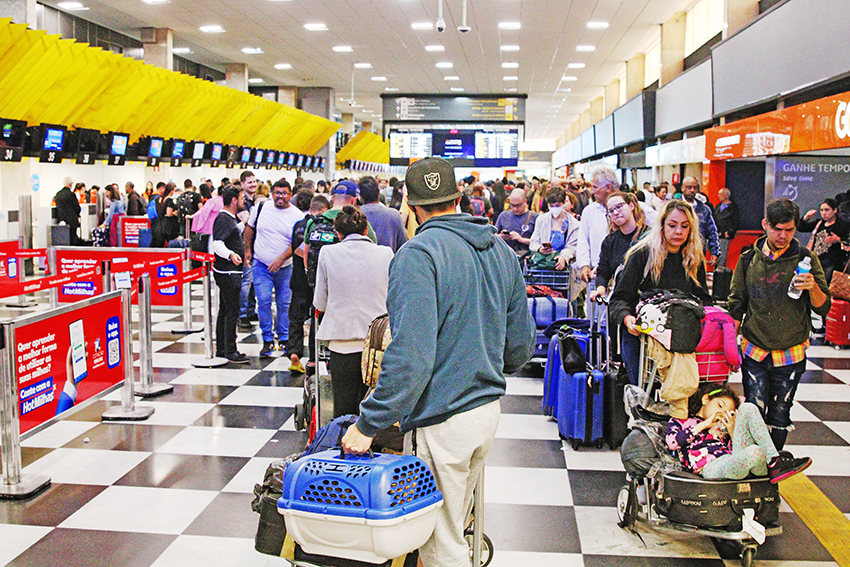 Tráfego de passageiros no Brasil subiu 14,7% em 2023