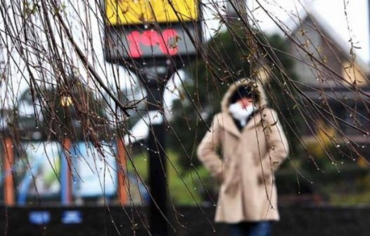 Frente fria derruba as temperaturas no sul do Brasil